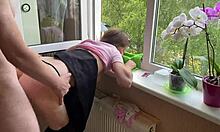 my classmate moans loud when i surprise her tight pussy with my huge cock rough doggystyle riding