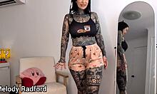 she slips into sexy sleepwear trying on curvy milf outfits in the bedroom all casual like