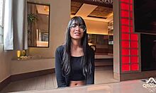 skinny latina brazilian with big natural tits wet pussy small waist does submissive first time casting riding pov interview