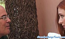 redhead teen 18+ gets pounded by grandpa 😍💦 grandpa's turn!