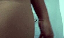 Latina mommy in lingerie fingers huge ass shakes oiled legs solo.
