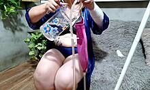 mommy's fat ass takes brutal home enema then fingers to orgasm 💦😩