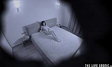 Spy Cute 18YO Brunette Teen Strip Masturbate Bent Over Wet Pussy