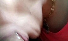 curvy latina stepmom sucks stepson's cock deep to heal heartbreak then swallows cum