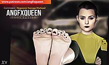negasonic teen warhead shows off wrinkled soles and cute toes up close