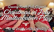 granny's pov closeup dildo play orgasms like crazy this christmas??