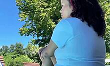 chubby latina's big ass farts poolside in relaxed summer vibes