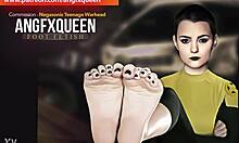 negasonic teen warhead shows off wrinkled soles and cute toes up close