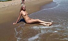 Ever wonder how a gorgeous horny teen like Agnes undresses her perfect tits and ass outdoors?