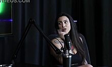 lexi mallet in sheer red teases clients with brazilian heat