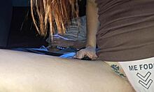 horny housewife flashes spreads pays driver with raw creampie fuck