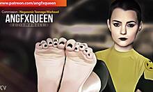 negasonic teen warhead shows off wrinkled soles and cute toes up close