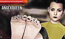 negasonic teen warhead shows off wrinkled soles and cute toes up close