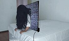 halloween cosplay slut samara's pussy and ass stuffed by two monster black cocks