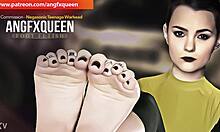 negasonic teen warhead shows off wrinkled soles and cute toes up close