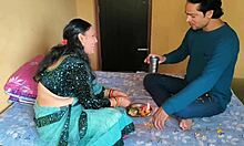 Chubby BBW Milf's Deepthroat Facial at Indian Festival