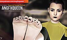 negasonic teen warhead shows off wrinkled soles and cute toes up close