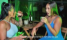 BIG BOOTY BRUNETTE milf teaches best friend toy play with juicy pussy licks