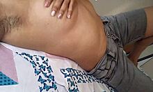 latina teen flaunts huge natural tits massages puffy nipples till jeans soak wet