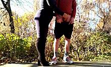 Lustful Stepmom in Pantyhose Flashes Saggy Tits to Depraved Stepson Cum Covered