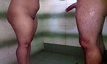 helping my neighbor bathe she starts provoking me