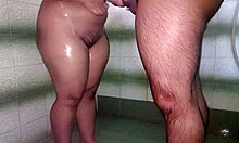 helping my neighbor bathe she starts provoking me