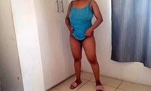 Juicy Latina Milf Prostitute With Big Natural Tits Fingers Wet Pussy To Squirting Orgasm On Bed.