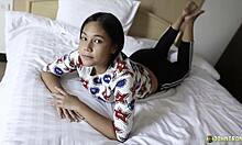 Young Thai babe's hairy wet pussy stretched wide by massive cock in first-time plow