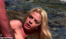 Super Wet Young Blonde Slut Takes DP Anal Double Penetration Outdoors