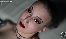 step into my goth emo world with pierced nipples and tattoos