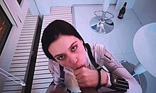 Halloween curvy babe worships huge cock deep in fat ass