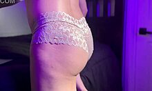 Plump Femboy Shakes Bubble Butt in Lingerie Close-Up Solo Tease
