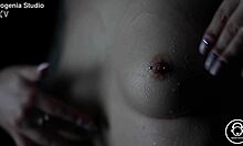 step into my goth emo world with pierced nipples and tattoos