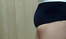 Schoolgirl's See-Through Gym Anal Play in Bloomers and Swimsuit