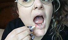 mommy's sweet thin glossy lips hide her chubby hairy slut secrets