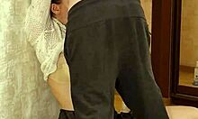 whoa this skirt and socks girl takes insane face fucking moaning loud 😲💦