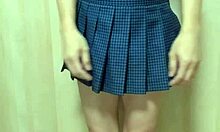 Schoolgirl's See-Through Gym Anal Play in Bloomers and Swimsuit