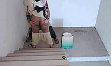 😈 secret stairs fuck with horny sister-in-law tight pussy pounding 🔥