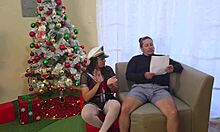 Stepfather Ravages Beautiful Curvy Stepdaughter's Big Ass At Christmas