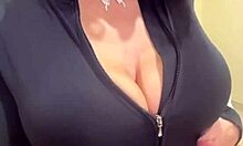 My stepmom's big boobs bounce perfectly in her sporty outfits during every intense workout