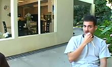 kat kiss's shaved teen fuck hole begs for monster cocks double penetration and facials!!