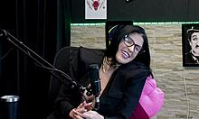 hey check out this naughty striptease she flashes her tits and pussy after bragging about swallowing cum leticia braga on sheer red