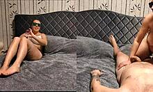 my wife watches stepsis suck my dick then i pound her tight wet pussy