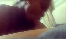 Hidden Camera Captures Black Teen's Interracial Blowjob