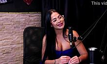 hey check out this naughty striptease she flashes her tits and pussy after bragging about swallowing cum leticia braga on sheer red