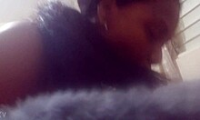 Hidden Camera Captures Black Teen's Interracial Blowjob