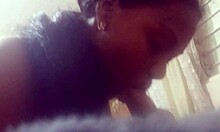 Hidden Camera Captures Black Teen's Interracial Blowjob