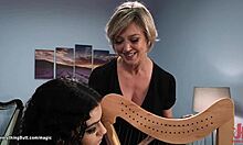 GOTH TEEN 18+ FIST-FUCKS BUSTY PROF'S GAPING ASS WITH STRAPON IN BONDAGE LEZDOM RIMJOB!