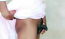 piss play turns wild in locked chastity cage outdoors