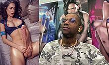 😍 Beautiful Trans Babe Cums Hard On Big Breast Slut Nurse With Two Cocks 💦